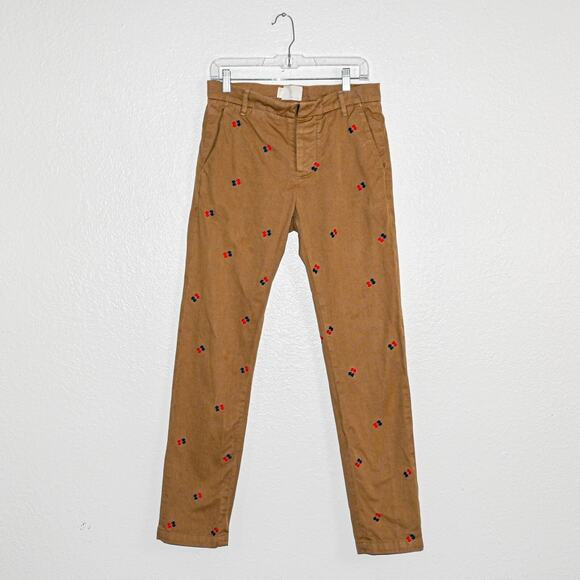 BAND OF OUTSIDERS $350 Men's Embroidered Chino Pants Slim Size 30 - Picture 1 of 9